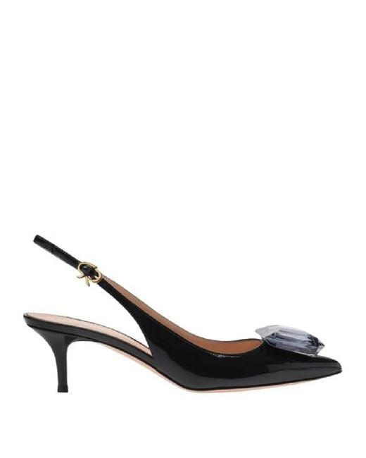 Gianvito Rossi Black Gianvito Ross Jaipur Sling 55 Pointed Toe Slingback Heels, Brand Size 36 (Us