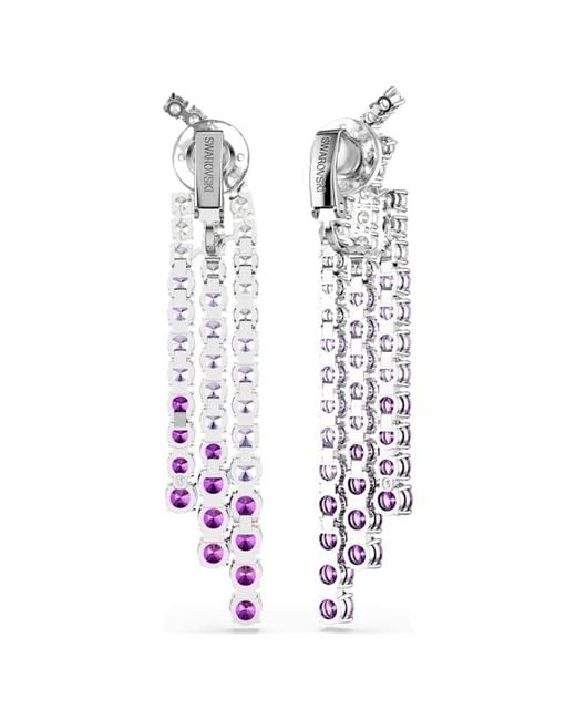 Swarovski Purple Matrix Clip Earrings