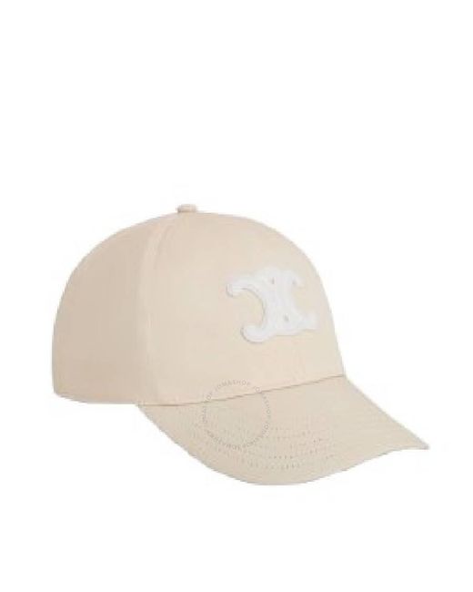Céline White Triomphe Baseball Cap