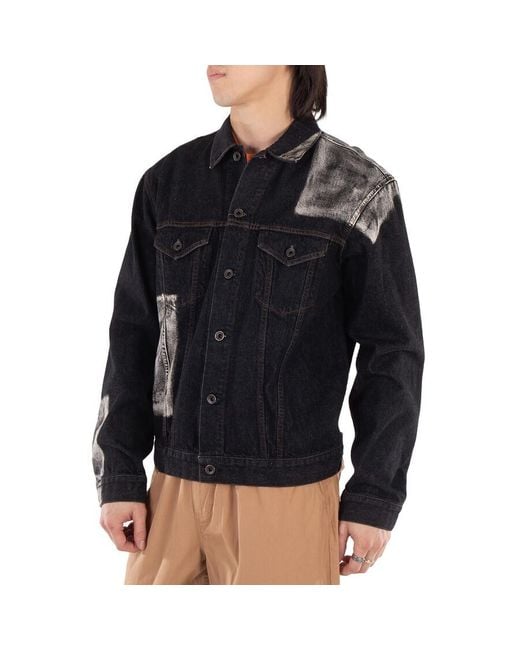 Yohji Yamamoto Black Panelled I-Denim Jacket for men