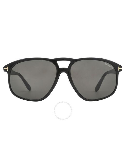 Tom Ford Gray Pierre Smoke Navigator Sunglasses Ft1000 01a 58 for men