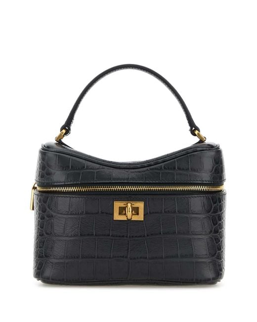 Balenciaga Blue Denim Leather Rodeo Handbag