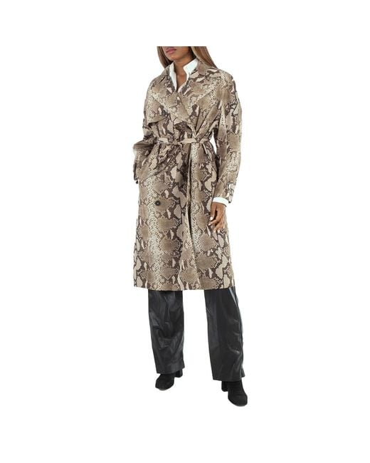 Stella McCartney Natural Python Print Trench Coat for men