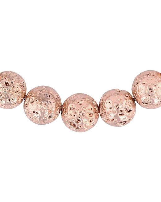 Robert Alton Pink Stainless Steel Lava Bead Bolo Bracelet for men
