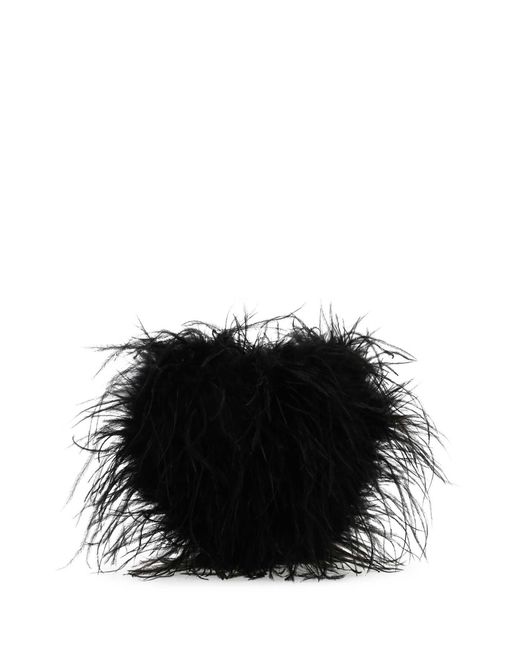 Alexander Wang Black Feathers Clutch