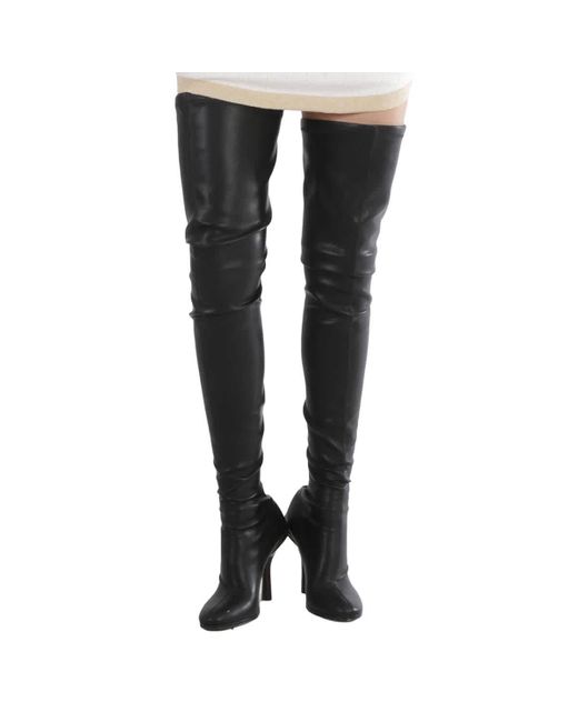 Burberry Black Faux Leather Jamila Over-the-knee Boots