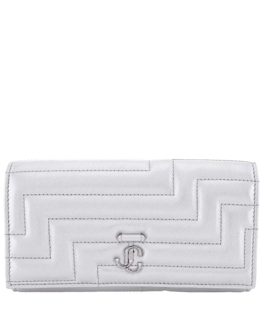 Jimmy Choo White Martina Jc Emblem Nappa Leather Continental Wallet for men