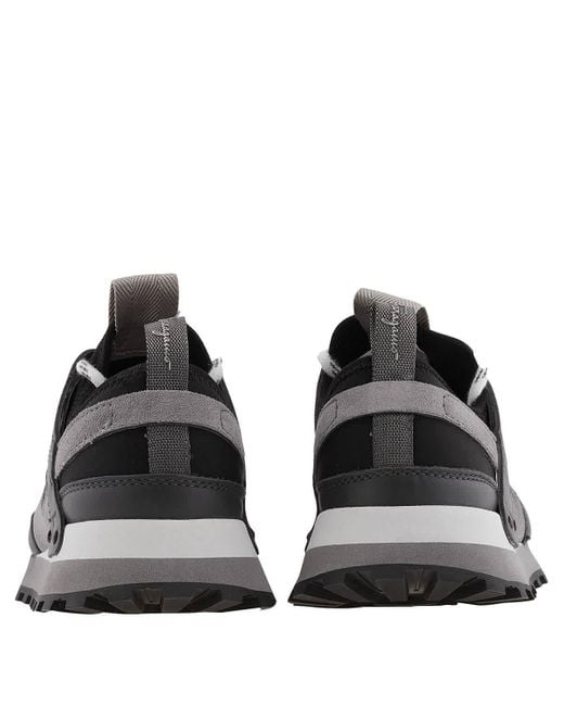 Ferragamo Black Chunky Pull-on Hybrid Sneakers