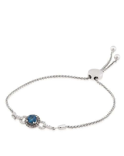 Le Vian Metallic Chocolatier Bolo Bracelet Deep Sea Topaz, Chocolate Diamonds, Vanilla Diamonds Set