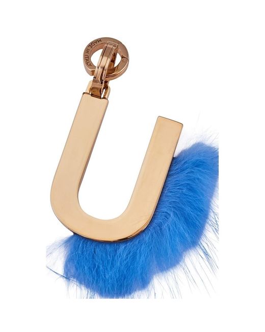 Fendi Blue Ladies Bag Charms Letter U
