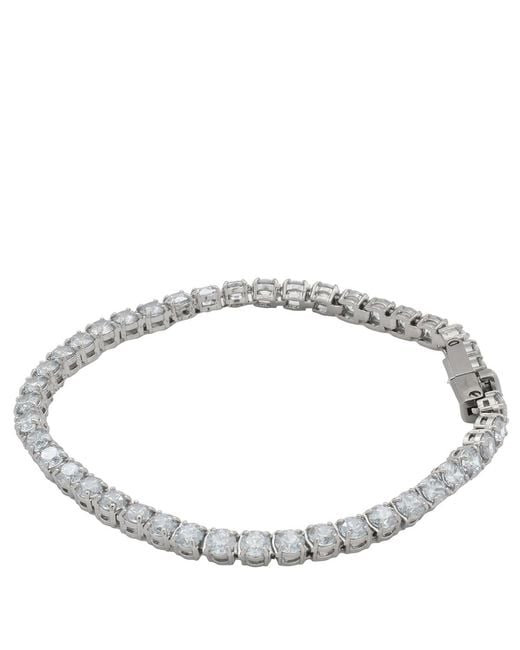 Swarovski Metallic Ruthenium Plated Matrix Tennis Bracelet