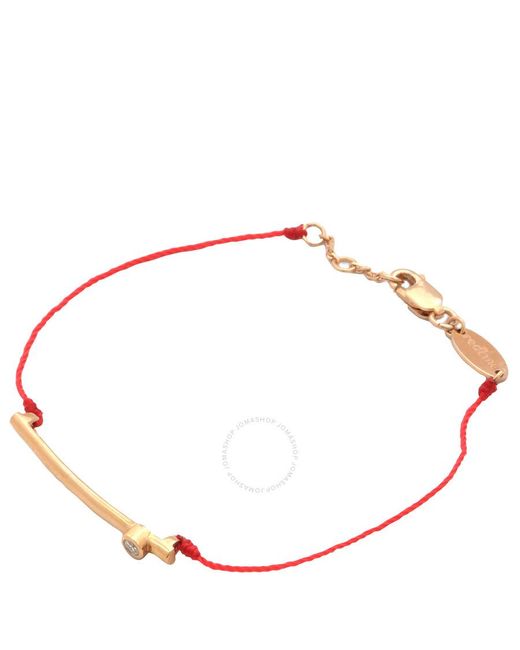 RedLine Metallic Tube 0.05Ct Round Diamond String Bracelet