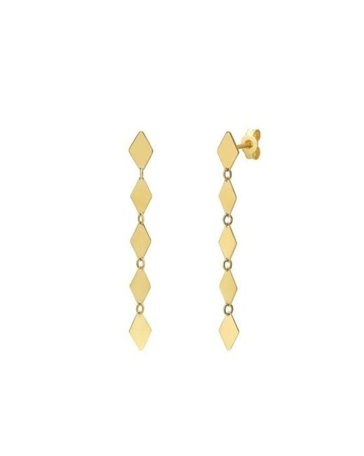Tresorra Metallic 14K Mirror Kite Link Drop Earrings