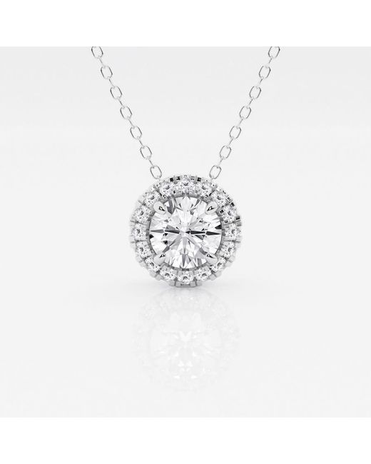 Brilliant Diamond White 14Kt 1.20 Carat Lab Grown Diamond Pendant Necklace For