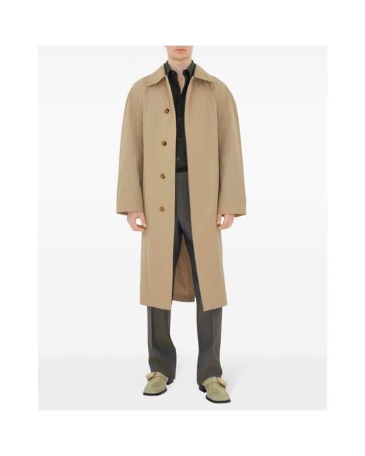 Burberry Natural Single-Breasted Coats for men