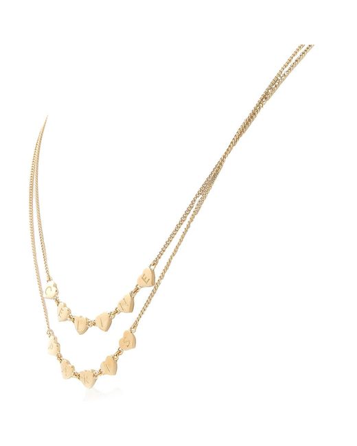 Céline Metallic Coeur Double Necklace for men