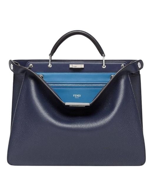 Fendi Blue Peekaboo Iseeu Medium Bag for men
