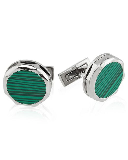 Picasso and Co Green Stainless Steel Cufflinks for men