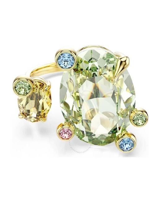 Swarovski Metallic Gema Multicolored Mixed Cuts Open Ring, Size 60
