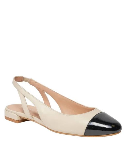 Stuart Weitzman Natural Sleek Leather Slingback Pumps