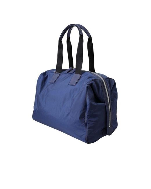 Dolce & Gabbana Blue Nylon Calfskin Hand Shoulder Duffel Bag for men