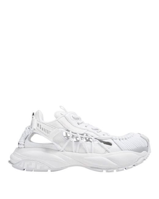 Versace White Greca-Patterned Mercury Sneakers for men
