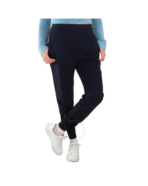 Stella McCartney Blue Julia Loose Fit Trousers, Brand Size 40 (Us