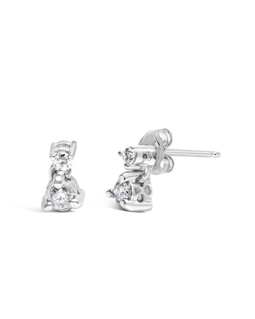 Haus of Brilliance Metallic 14K 1/4 Cttw Double Diamond Drop And Dangle Stud Earrings (H-I Color, Si1-Si2 Clarity)