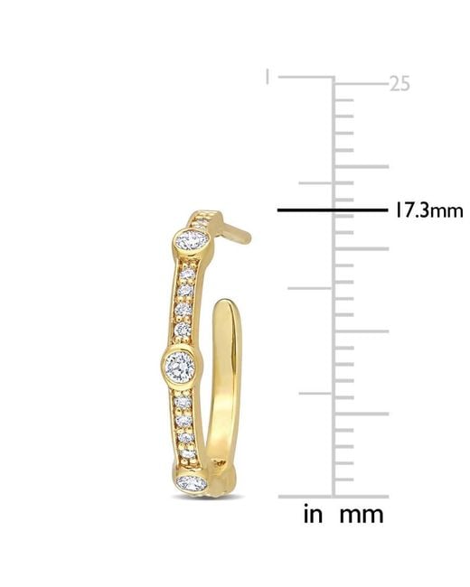Created Forever Metallic 2/5 Ct Tgw Lab Created Diamond Open Vintage Hoop Earrings