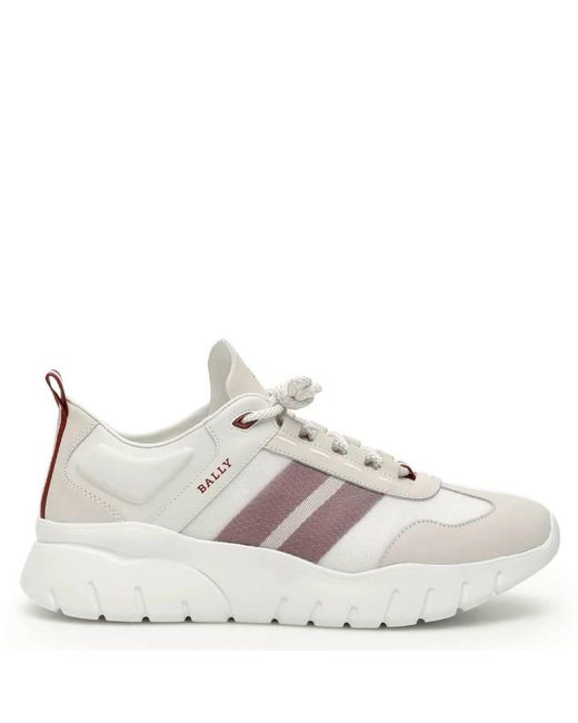 Bally White Brody Nabuk Calf Leather Sneaker, Brand Size 10 (Us for men