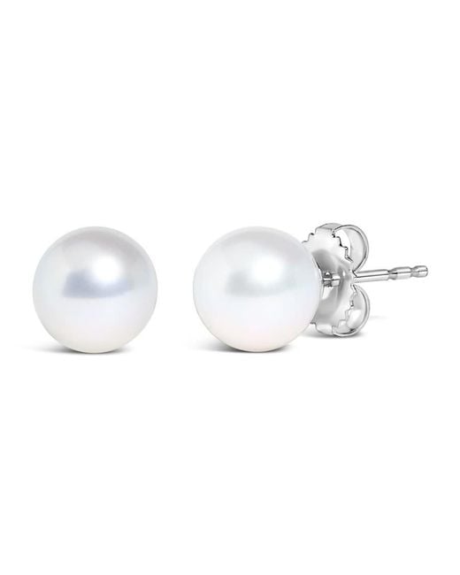 Haus of Brilliance Metallic 14K 6-6.5Mm Cultured Freshwater Pearl Solitaire Stud Earrings