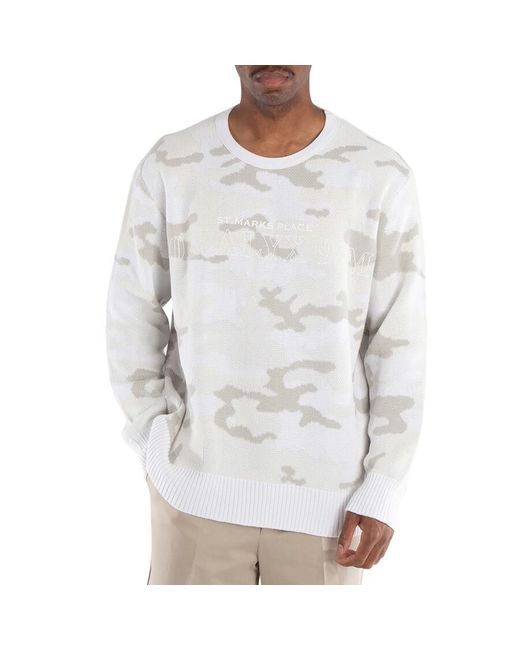 1017 ALYX 9SM Gray Camouflage Graphic Crewneck Sweater for men