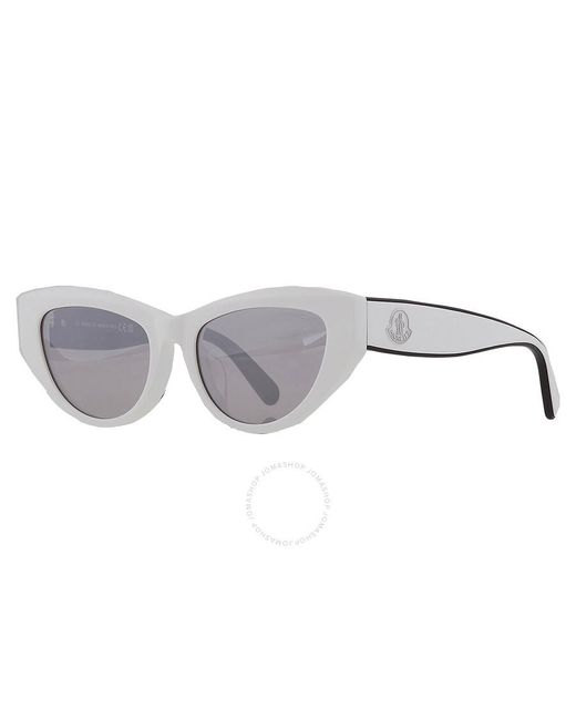 Moncler Metallic Modd Smoke Mirror Cat Eye Sunglasses Ml0258 21c 53