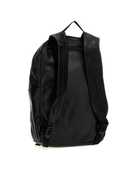 Balenciaga Black Logo Embossed Backpack for men
