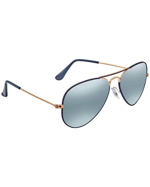 Ray-Ban Rayban Aviator Mirror Rb3025 Bronze Copper Blue Gradient Mirror Sunglasses