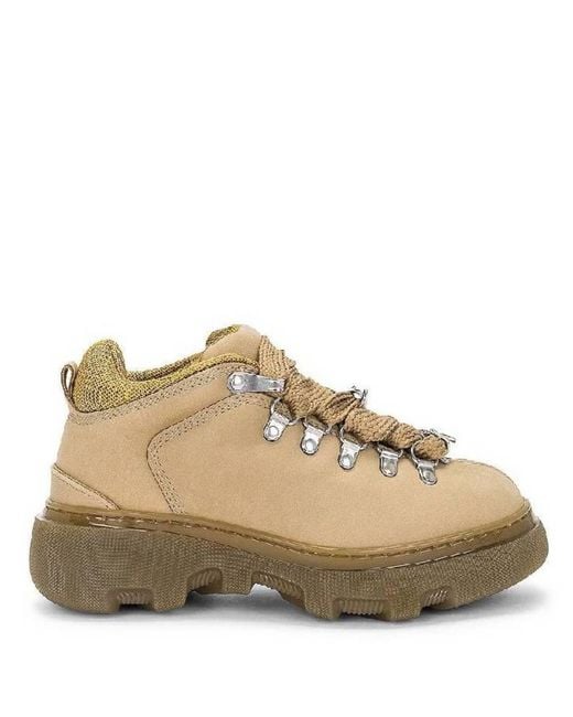 Burberry Natural Leather Trek Lace-Up Boots, Brand Size 36 Us