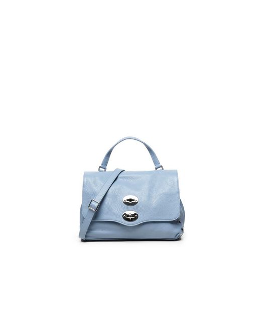 Zanellato Blue Medium Leather Postina Bag