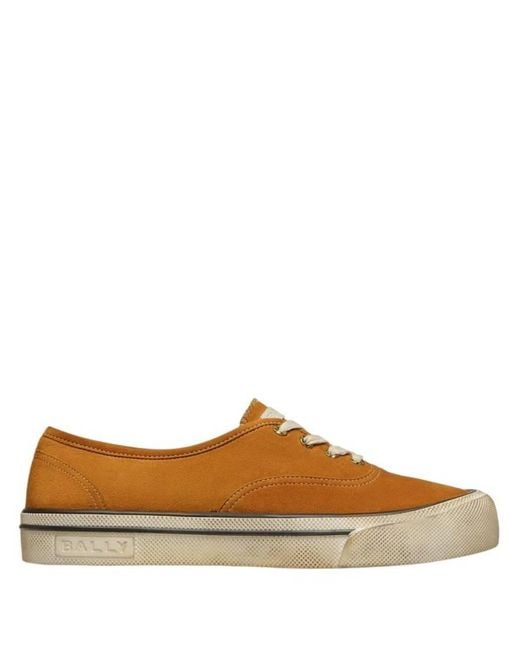 Bally Brown Santa Ana Suede Low-Top Sneakers, Brand Size 40.5 Us for men
