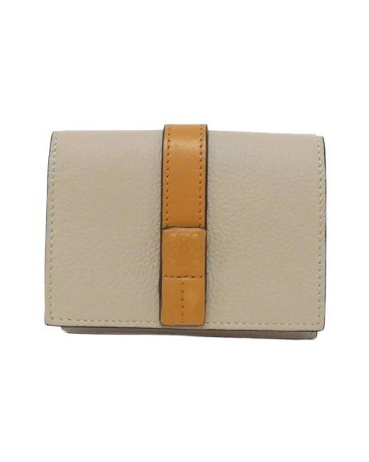 Loewe Natural Trifold Calfskin Wallet