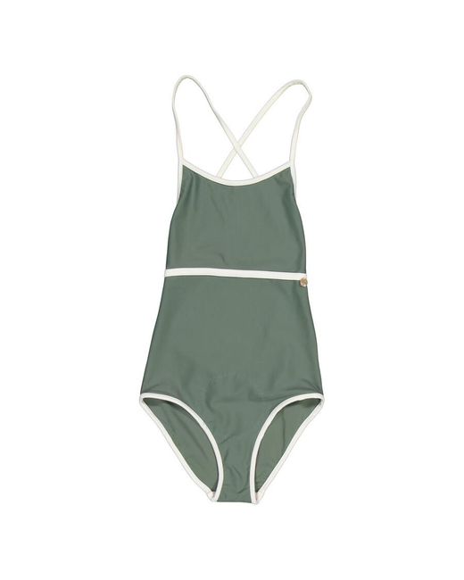 Bonpoint Green Girls Vert Ardoise Altamura 1-piece Swimsuit