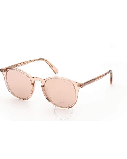 Moncler Pink Silver Flash Phantos Sunglasses Ml0213-f 72z 52