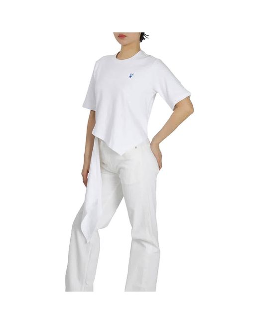 Off-White c/o Virgil Abloh White Asymmetric Short Sleeve T-shirt