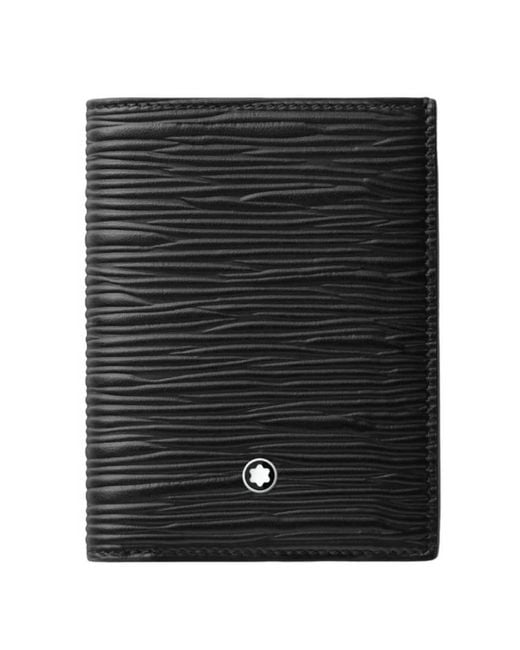 Montblanc Black Meisterstuck 4810 Mini Leather 4Cc Wallet for men