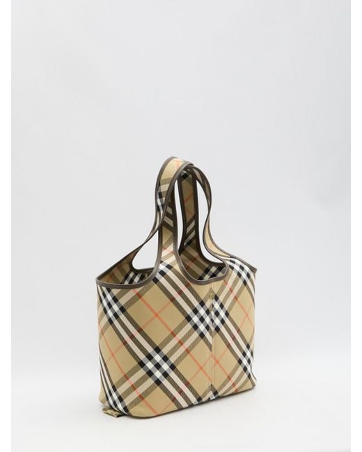 Burberry Metallic Small Check Tote Bag for men