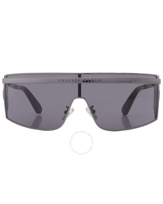Philipp Plein Brown Grey Wrap Sunglasses Spp013m 0568 99 for men