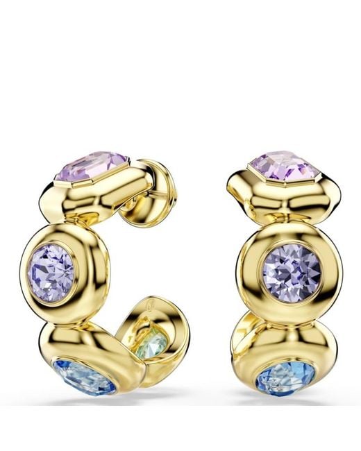 Swarovski Metallic Gema-Tone Plated Crystal Earrings
