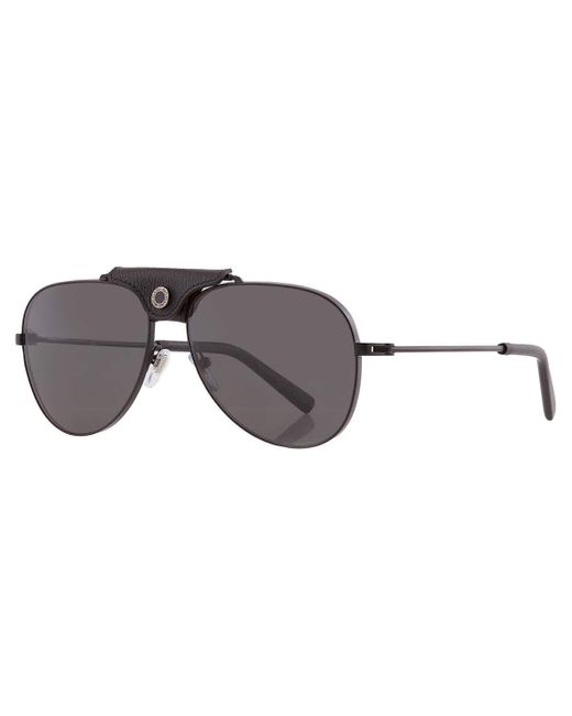 BVLGARI Gray Polarized Grey Pilot Sunglasses Bv5061q 128/48 60