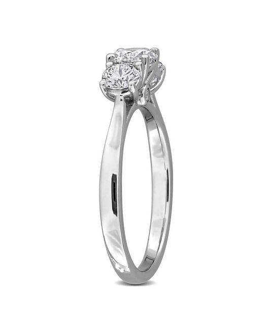 Created Forever Metallic 1 3/4Ct Tw Lab Grown Diamond 3-Stone Engagement Ring for men