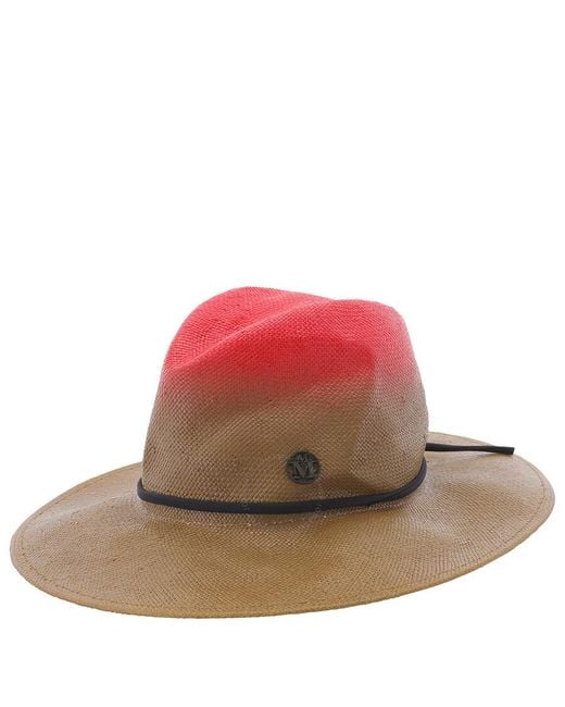 Maison Michel Pink Zango Tie Dye Fedora Hat