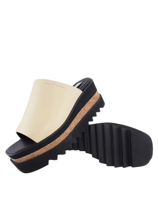 Stella McCartney White Sneak-Elyse Platform Slip-On Slides, Brand Size 40 Us